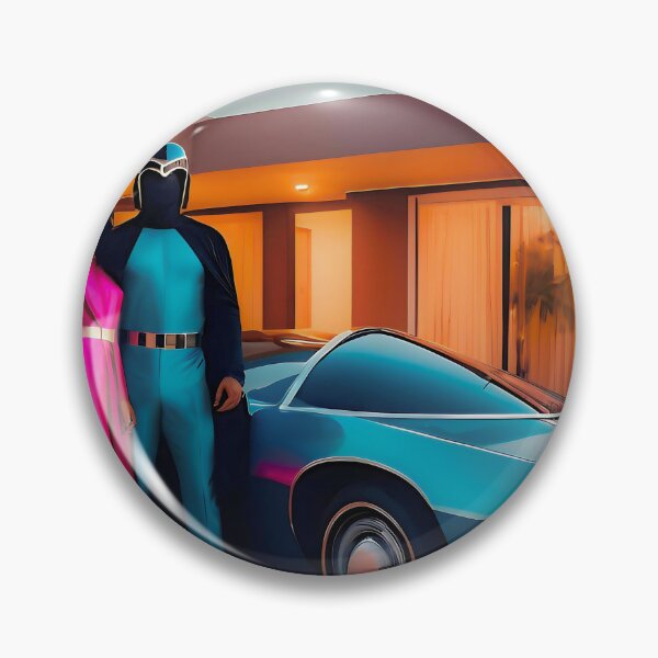 Item preview, Superheroes in front of their Californian house designed and sold by ICONICASTUDIO.
