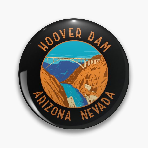 Item preview, Hoover Dam Bridge Retro Distressed Circle designed and sold by KrisSidDesigns.
