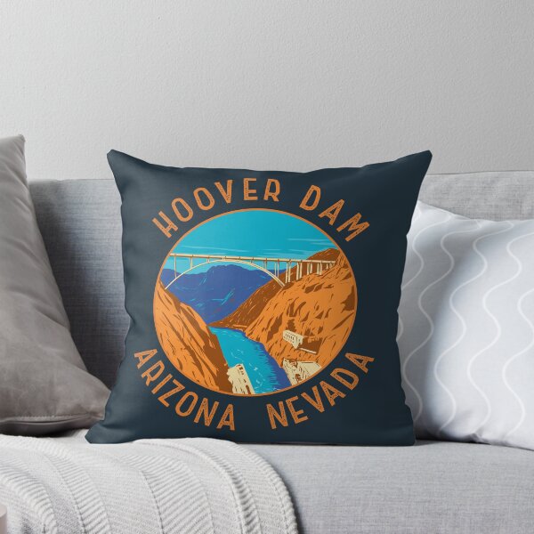 Item preview, Hoover Dam Bridge Retro Distressed Circle designed and sold by KrisSidDesigns.