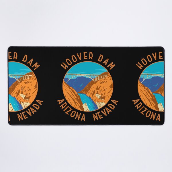 Item preview, Hoover Dam Bridge Retro Distressed Circle designed and sold by KrisSidDesigns.