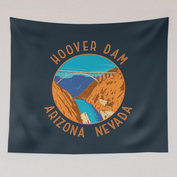 Item preview, Hoover Dam Bridge Retro Distressed Circle designed and sold by KrisSidDesigns.