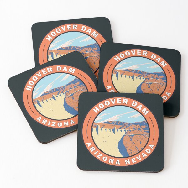 Item preview, Hoover Dam Arizona Nevada Travel Art Badge designed and sold by KrisSidDesigns.