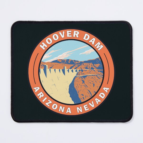 Item preview, Hoover Dam Arizona Nevada Travel Art Badge designed and sold by KrisSidDesigns.