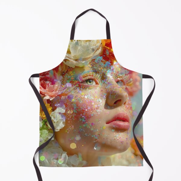 Item preview, Surreal Bloom – Radiant Floral Portrait of a Woman designed and sold by PinkBossStudio.