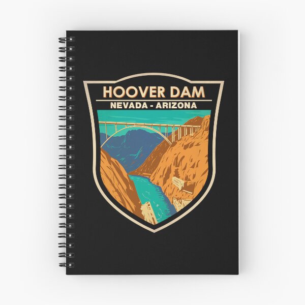 Item preview, Hoover Dam Bridge Illustration Travel Art Badge designed and sold by KrisSidDesigns.