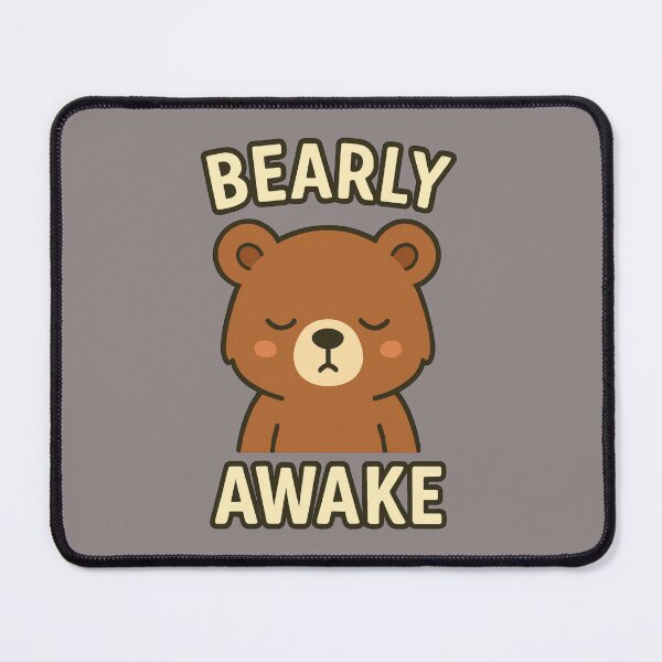 Item preview, Bearly Awake Cute Retro Bear designed and sold by AwesomeBeyondLimits.