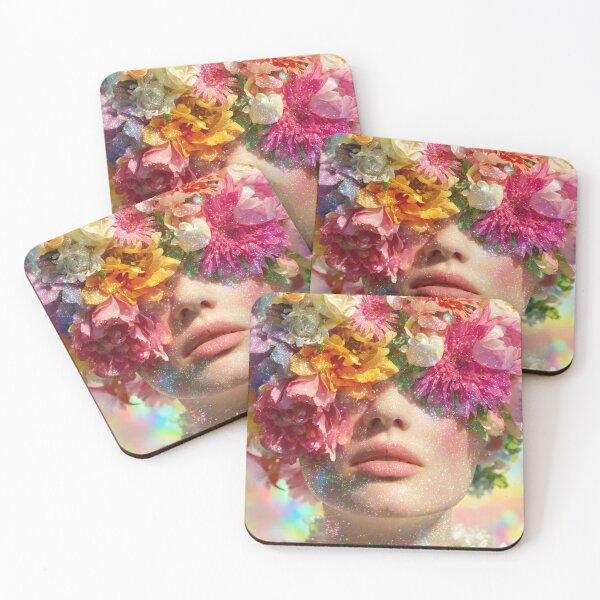 Item preview, Surreal Bloom 2 – Radiant Floral Portrait of a Woman designed and sold by PinkBossStudio.