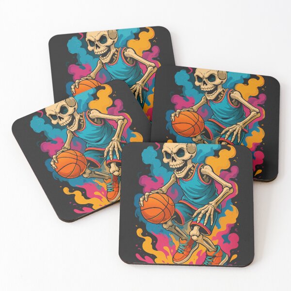 Item preview, Skull Baller - Vibrant Skeleton Basketball Art designed and sold by Royalsticker.