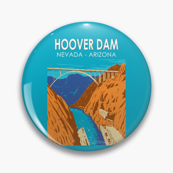 Item preview, Hoover Dam Arizona Nevada Illustration Travel Art Vintage designed and sold by KrisSidDesigns.