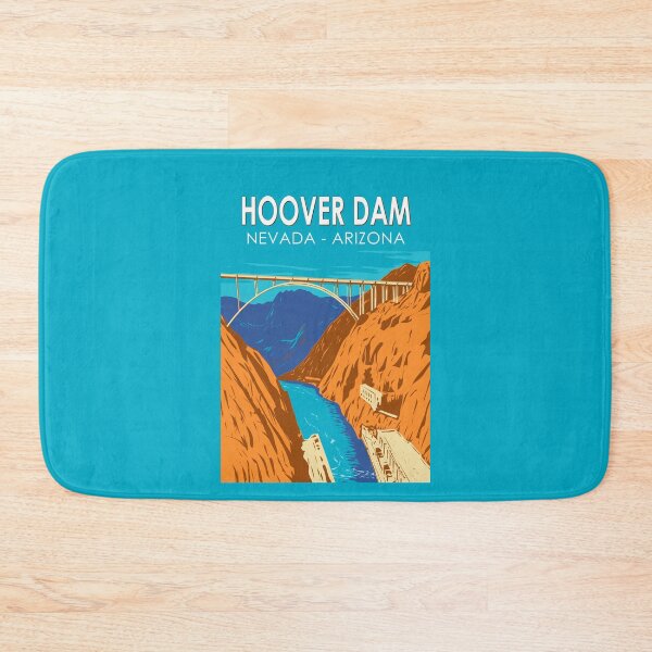 Item preview, Hoover Dam Arizona Nevada Illustration Travel Art Vintage designed and sold by KrisSidDesigns.