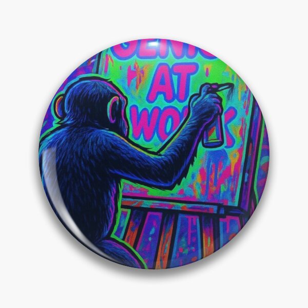 Item preview, Genius At Work – Monkey Street Art designed and sold by Marie2121.