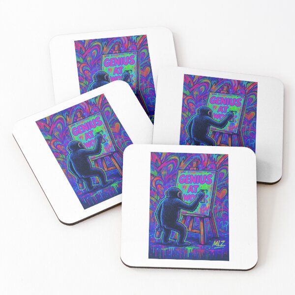 Item preview, Genius At Work – Monkey Street Art designed and sold by Marie2121.