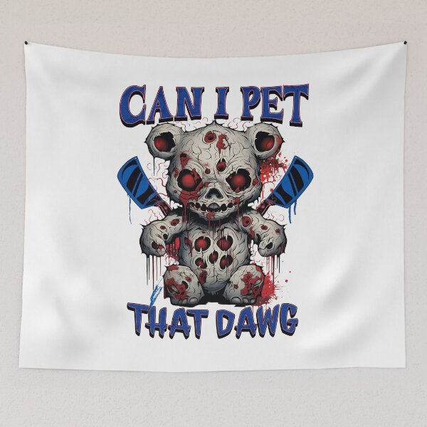 Item preview, Scary Haunted Teddy Halloween – Can I Pet That Dawg designed and sold by teemugcreation.