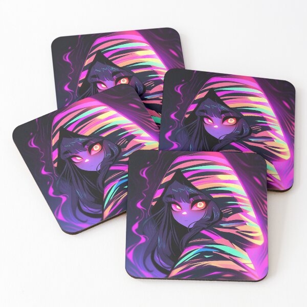Item preview, Neon Anime Girl Hooded Glow designed and sold by bubblegoth.