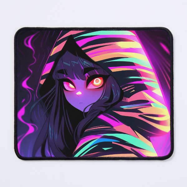 Item preview, Neon Anime Girl Hooded Glow designed and sold by bubblegoth.