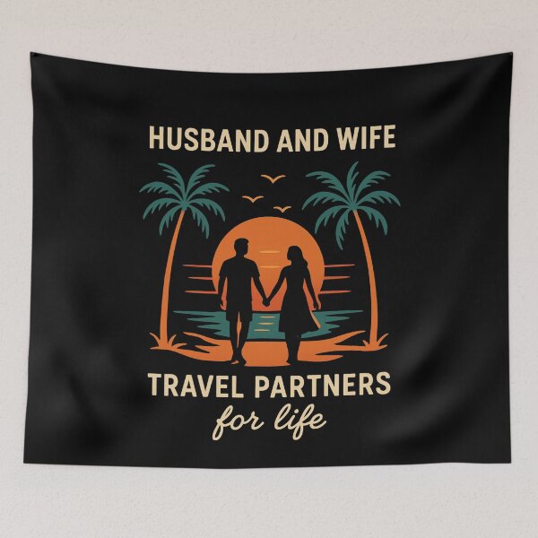 Item preview, Husband and Wife Travel Partners for Life - Vintage Vacation designed and sold by VinsendDraconi.