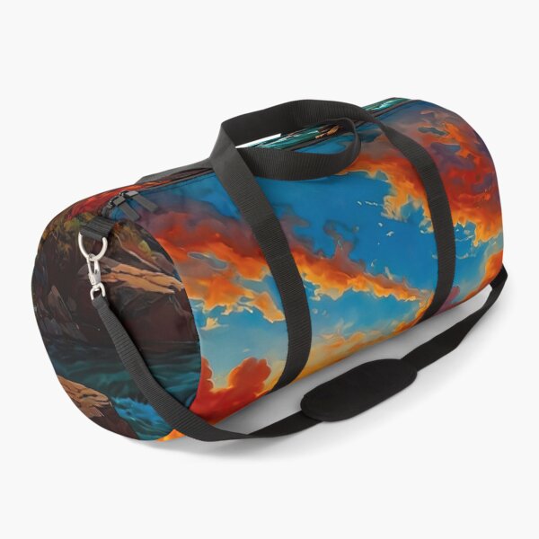 Item preview, Evening glow over the mountain river designed and sold by PixelParadies.