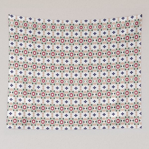 Item preview, “Vintage Lotus Motif Tile Pattern” designed and sold by LSLOOMANDSOUL.