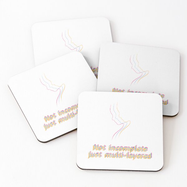 Item preview, Not Incomplete, Just Multi-Layered – Psychological Self-Care Quote Design designed and sold by TheBlankFrameCollection.
