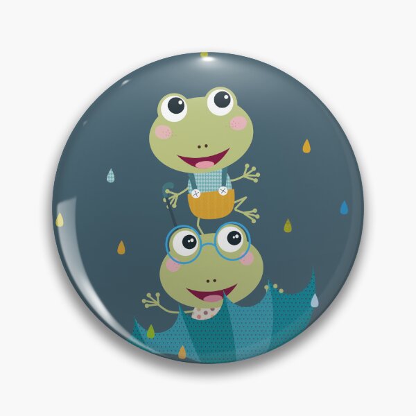 Item preview, Ranas bajo la lluvia con paraguas designed and sold by Les Petits Buttons.