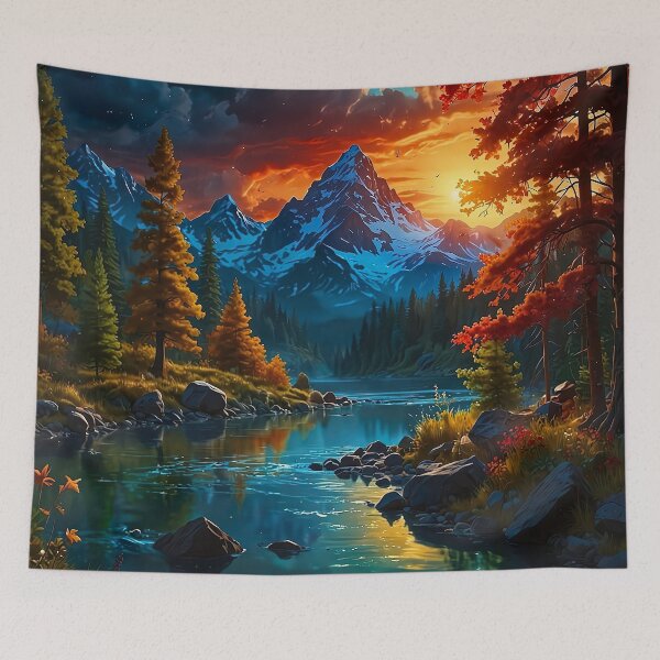 Item preview, The Lake of Evening Glow designed and sold by PixelParadies.