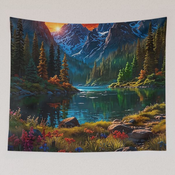 Item preview, The Lake of Evening Glow designed and sold by PixelParadies.