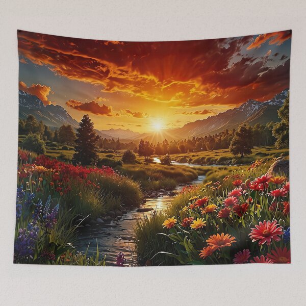 Item preview, The blooming valley of the evening glow designed and sold by PixelParadies.