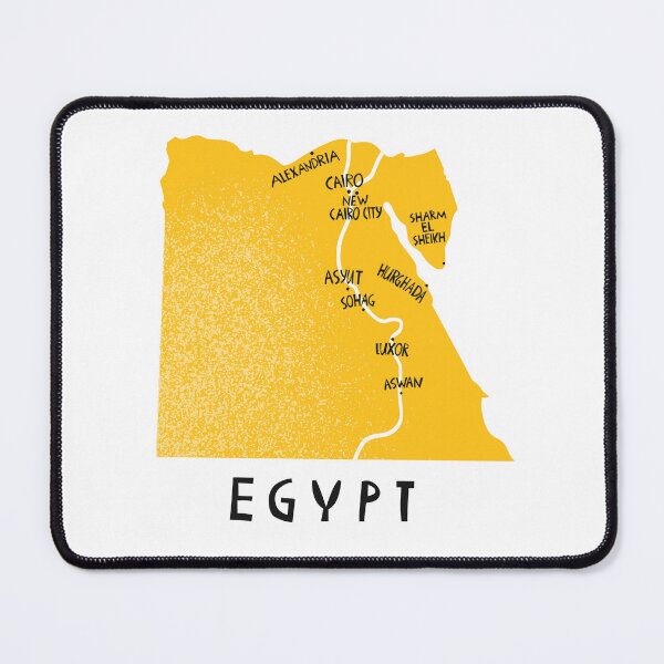 Item preview, Yellow Map of Egypt with Cities Atlas Travel Illustration designed and sold by DuckAndDuckPrints.