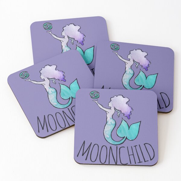 Item preview, Moonchild Cancer Astrology Mermaid  designed and sold by FrictionMaxxing.