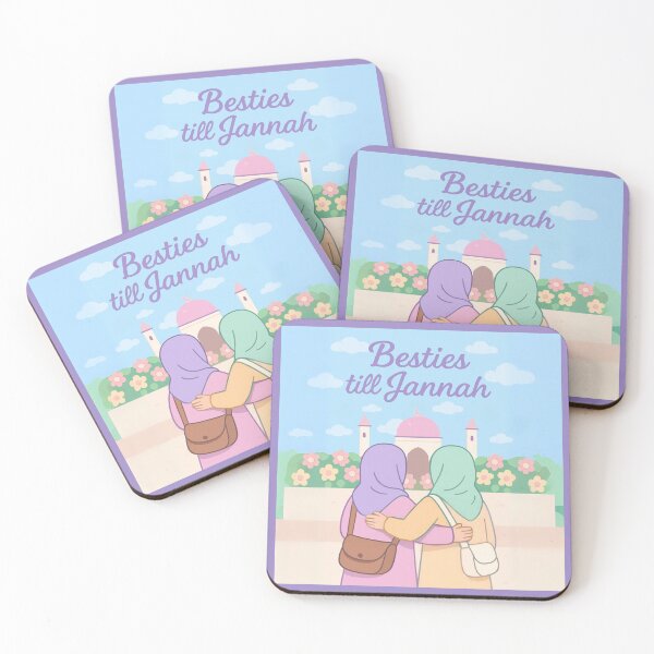 Item preview, Besties Till Jannah ( pastel ) - Muslim Friendship Art Design designed and sold by D-Islamic.