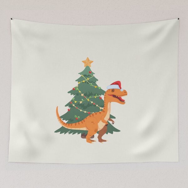Item preview, Scandinavian Folk Art, Christmas T-rex Dinosaur  designed and sold by xiao xuans.