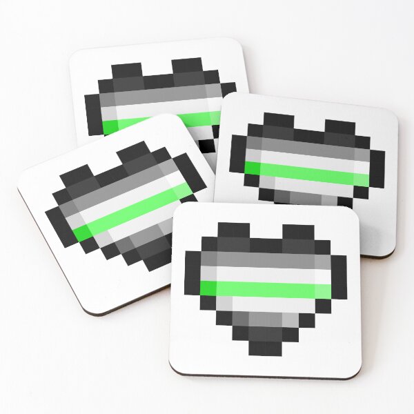 Item preview, Agender Pixel Heart Pride Flag designed and sold by HarveyHandcraftsandDesigns.