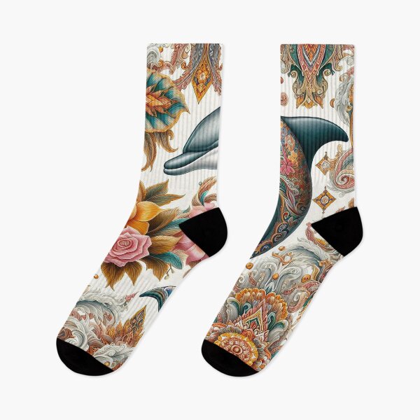 Item preview, A Splash of Thai Civilization: Dolphins with Motif Grace   designed and sold by Vanich-Panich.