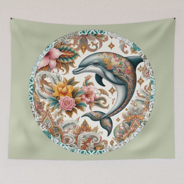 Item preview, A Splash of Thai Civilization: Dolphins with Motif Grace   designed and sold by Vanich-Panich.
