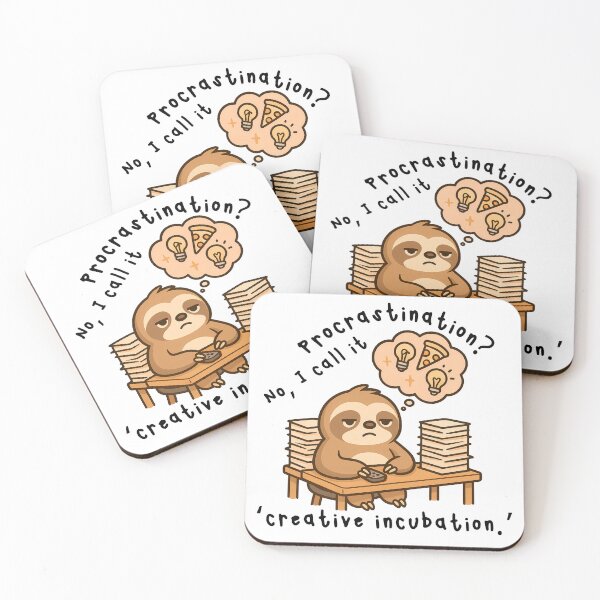 Item preview, Procrastination or Creative Incubation? Funny Sloth Design designed and sold by ToSoulStudio.