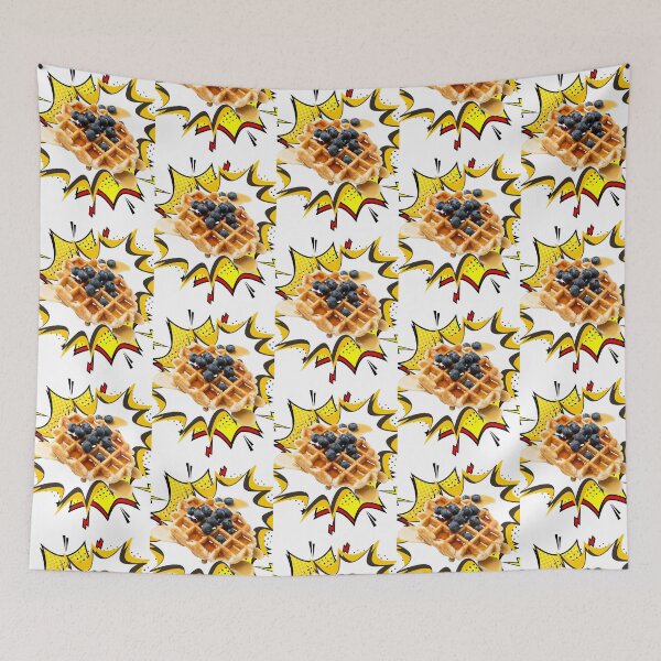 Item preview, Blueberry waffle  Laptop Sleeve Brunch blueberry, waffle, Shower Curtain  designed and sold by CertainTees Clothing & Accessories .