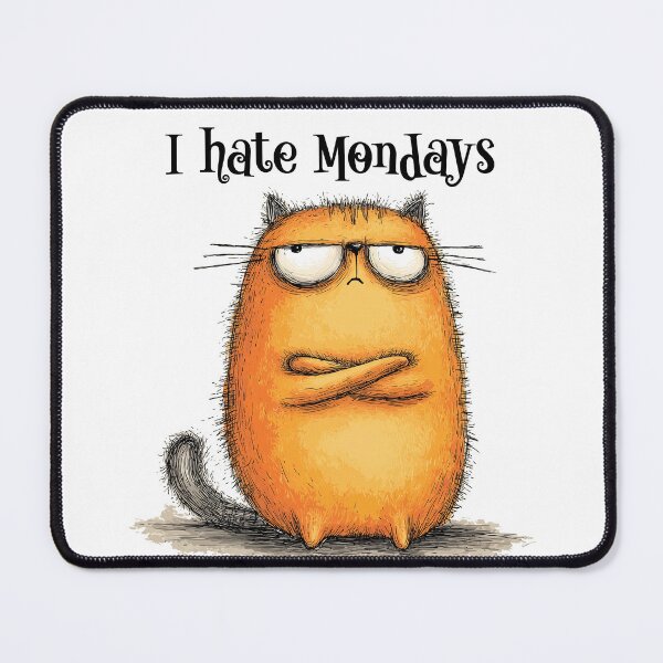 Item preview, I hate mondays designed and sold by MagicalAnimalsArt.