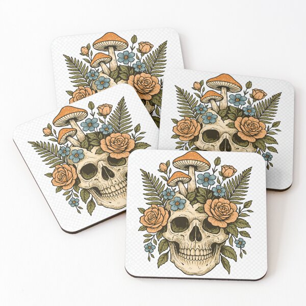 Item preview,  Foliage Skull Illustration designed and sold by opulantorbit.