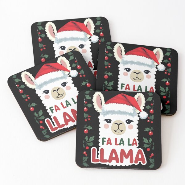 Item preview, Fa La Llama with cute llama in Santa hat 1 designed and sold by Neon G.