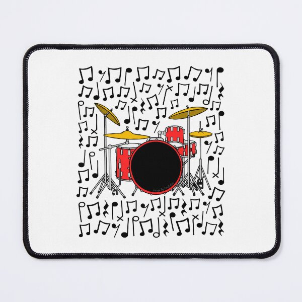 Item preview, Drum Kit Musical Notes Drummer Percussion Teacher Musician designed and sold by doodlerob.