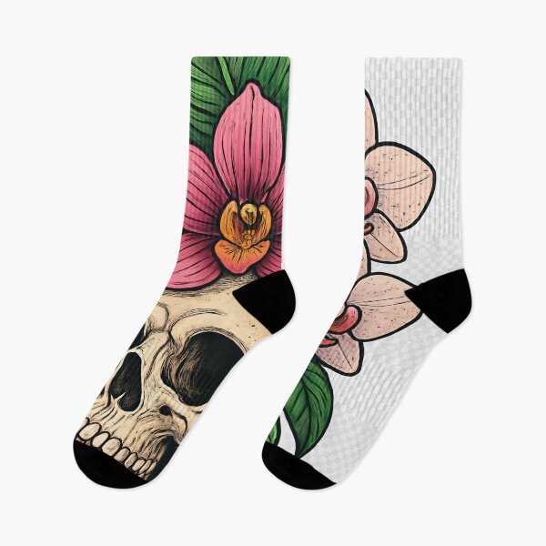 Item preview, Tropical Leaves Skull Art designed and sold by opulantorbit.