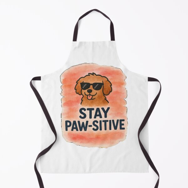 Item preview, Stay Paw-sitive – Cute Watercolor Dog with Sunglasses designed and sold by ChameloX.