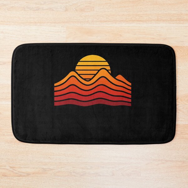 Item preview, Abstract Retro Sunset & Mountain Waves - Vintage Nature  designed and sold by VinsendDraconi.