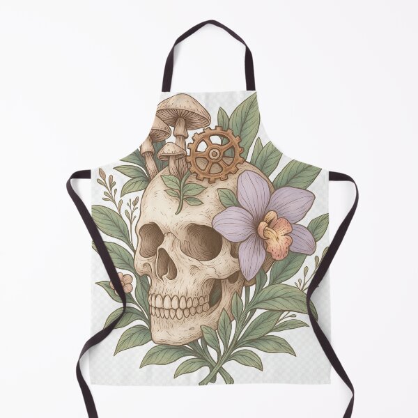 Item preview, Steampunk Botanical Skull designed and sold by opulantorbit.