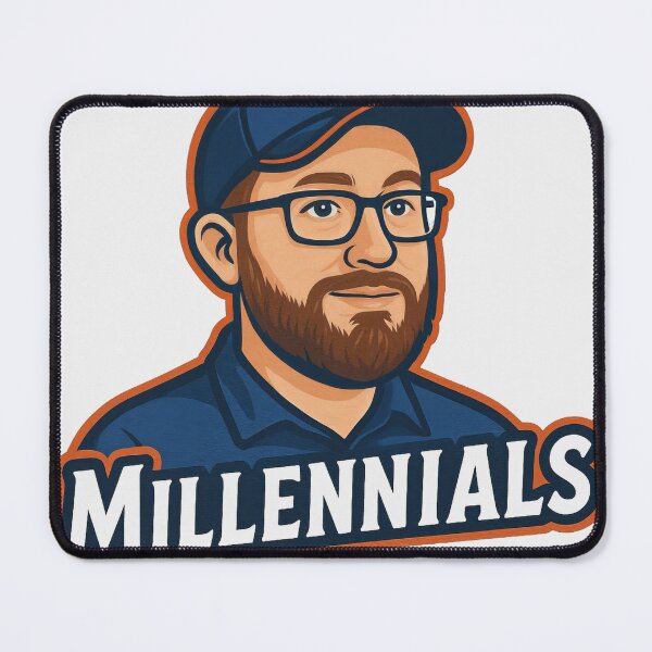 Item preview, Millennials Funny Retro Mascot Design designed and sold by DynamiteGrAphIcsArt.