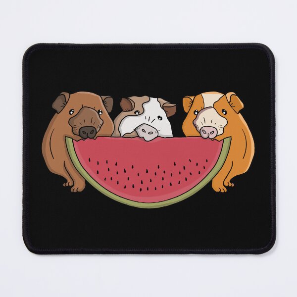 Item preview, Playful Guinea Pigs and Watermelon Illustration designed and sold by shopdiego.