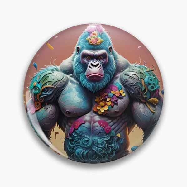 Item preview, A colorful gorilla designed and sold by SanchillShop.
