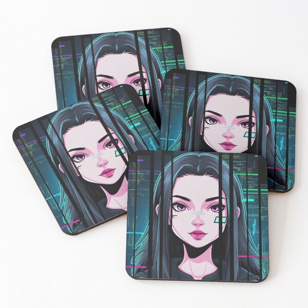 Item preview, Hacker girl surrounded by glitch effects 3 designed and sold by Neon G.