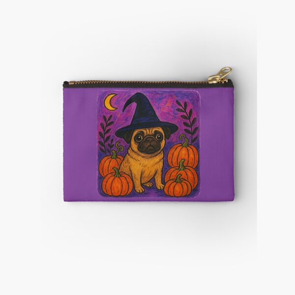 Item preview, Halloween Pug Witch Pumpkins Cute Spooky Dog designed and sold by FrictionMaxxing.