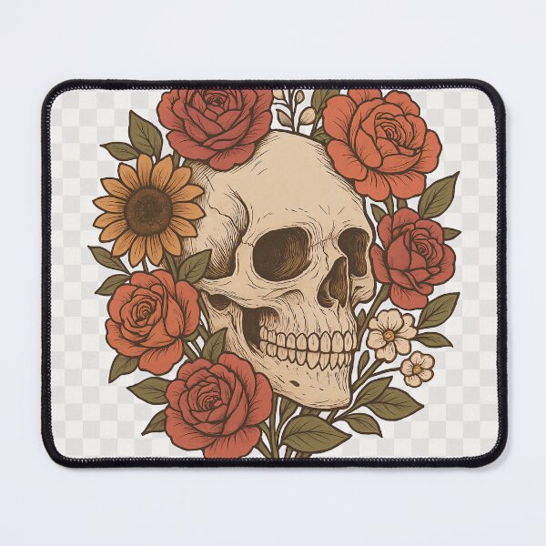 Item preview, Night‑Blooming Floral Skull designed and sold by opulantorbit.